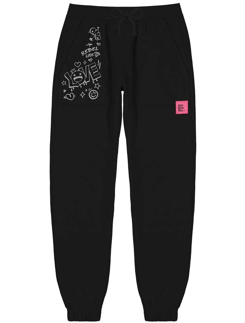 Calça Jogger Love Pink Abrange