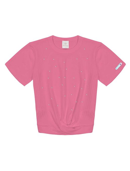 Blusa Strass Rosa Abrange