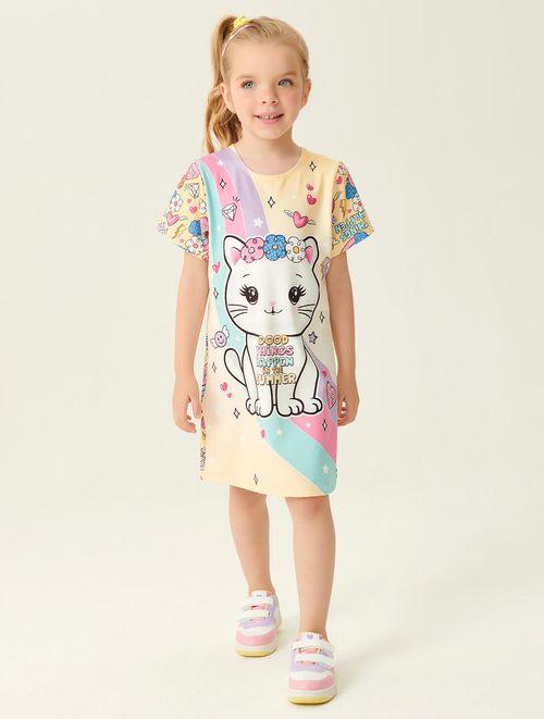 Vestido Gatinho Rosa Abrange