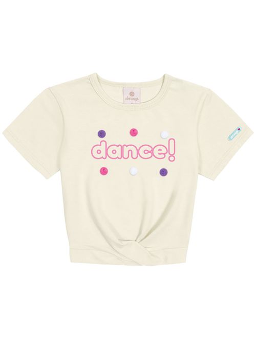 Blusa Boxy Dance Natural Abrange