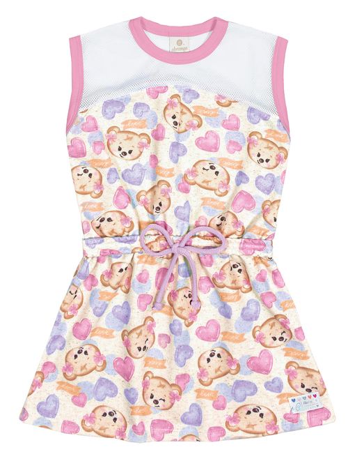 Vestido Urso Rosa Abrange