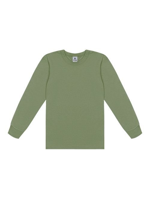 Camiseta Básica Com Punho Verde Abrange