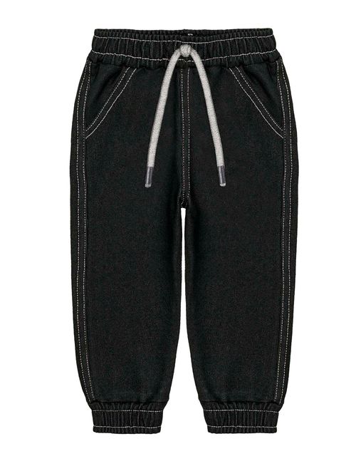 Calça Jogger Jeans Preto Abrange