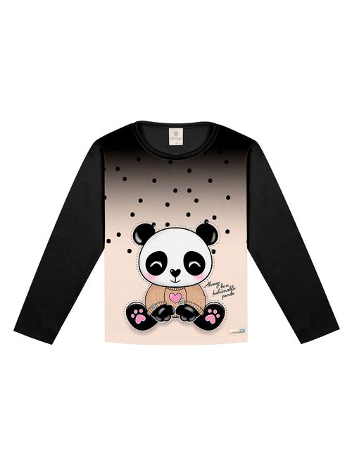 Blusa Panda Preto Abrange