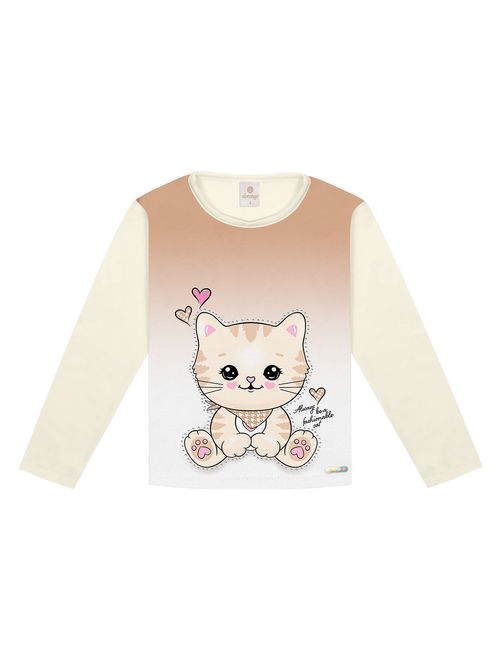 Blusa Gatinho Natural Abrange