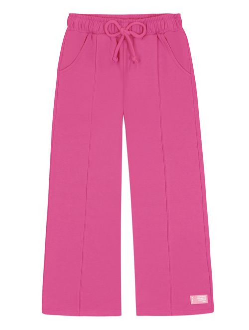 Calça Wide Leg Básica Rosa Abrange