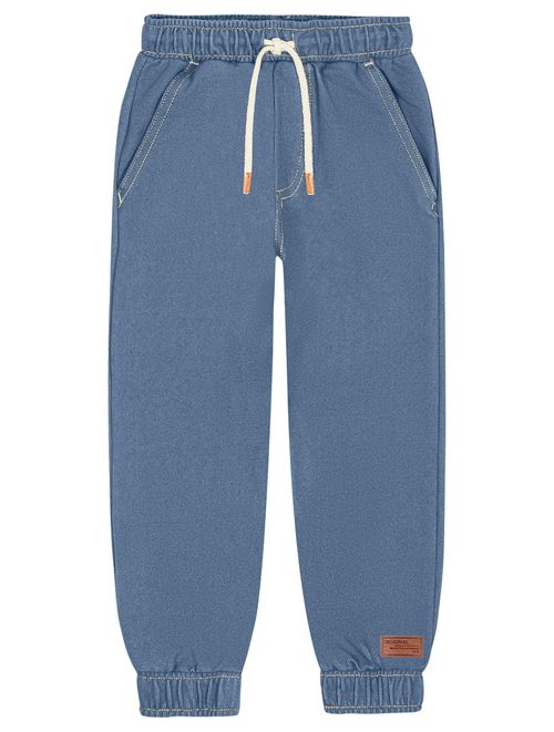 Calça Jogger Azul Jeans Médio Abrange