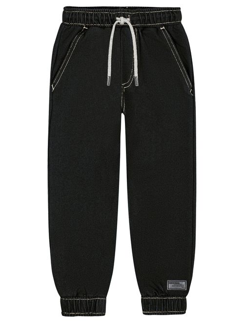 Calça Jogger Preto Jeans Abrange