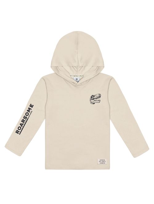 Camiseta Com Capuz Bege Abrange