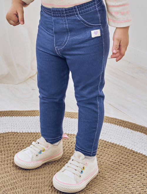 Calça Azul Jeans Escuro Abrange