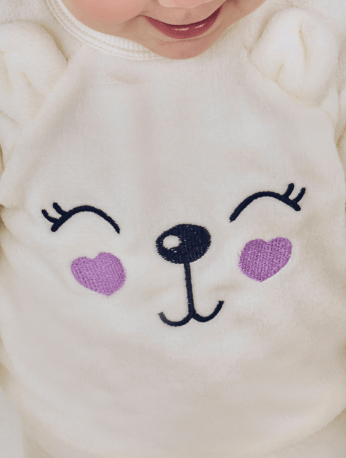 Conjunto Blusão E Calça Em Pelo Natural Abrange