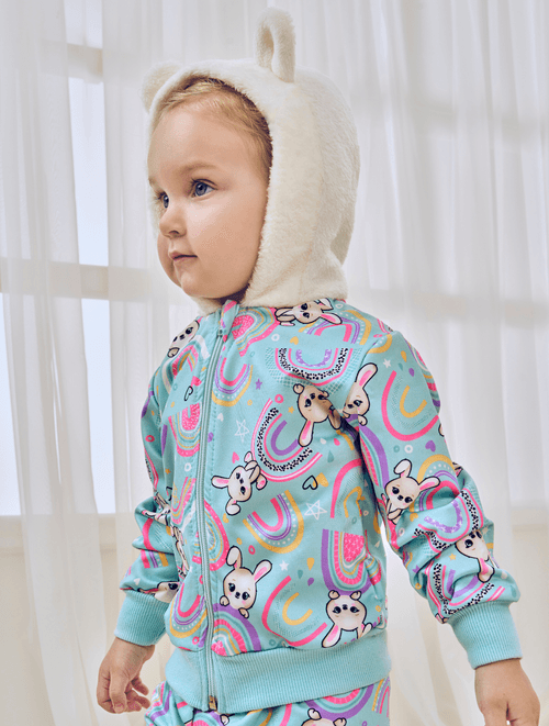 Conjunto Jaqueta E Calça Total Print Verde Abrange