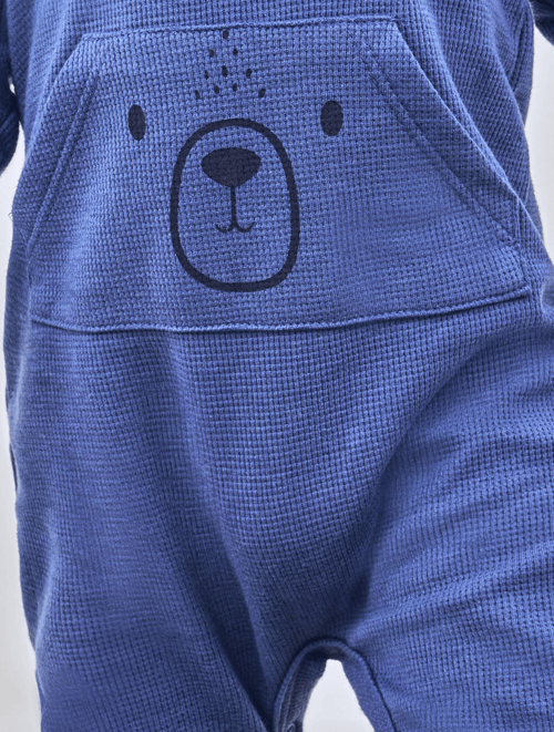 Conjunto Macacão E Touca Azul Abrange