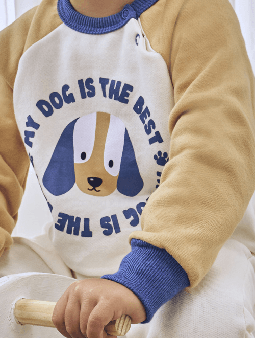 Macacão Dog Natural E Bege Abrange