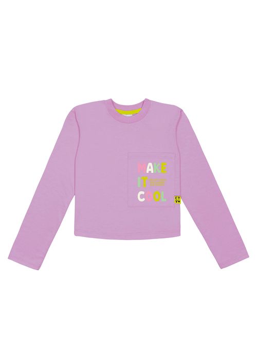 Blusa Com Bolso Lilás Catavento