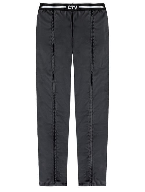 Calça Legging Couro Sintético Preto Catavento