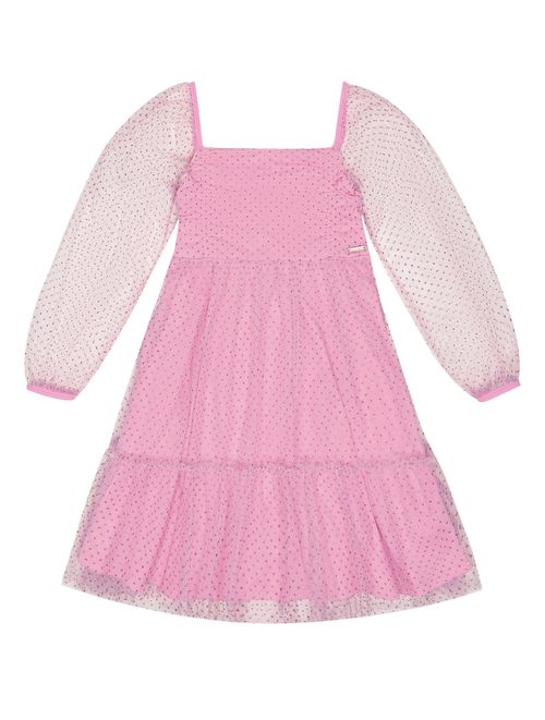 Vestido Pinkmood Tule Glitter Rosa Catavento