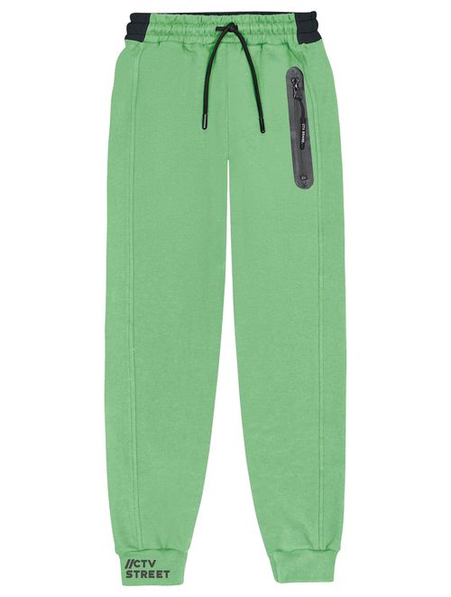 Calça Com Zíper Verde Catavento