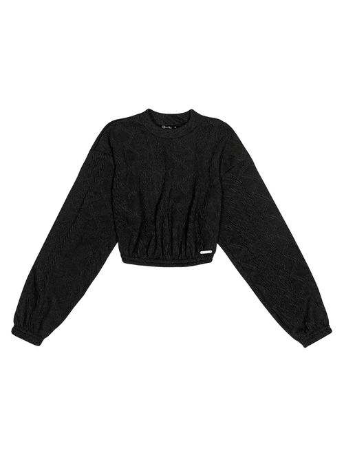 Blusa Cropped Tricot Preto Dway