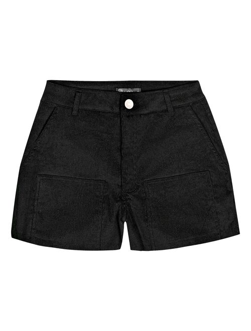 Short Cotelê Preto Dway