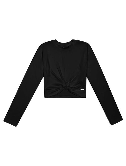 Blusa Boxy Com Detalhe Preto Dway