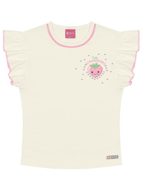 Blusa Infantil Menina Strawberry Natural Cinti