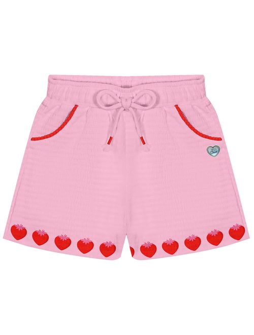 Short Infantil Menina Strawberry Rosa Cinti