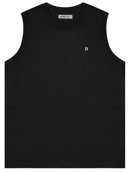 Regata Infantil Menino Básica Preto Divertto