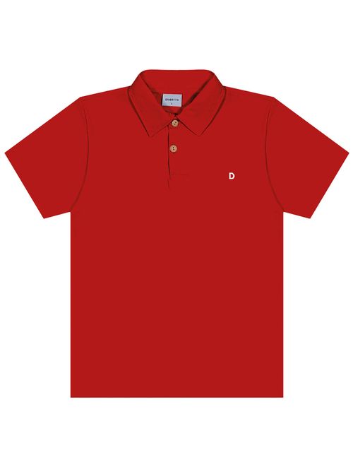 Camisa Polo Infantil Menino Básica Vermelho Divertto