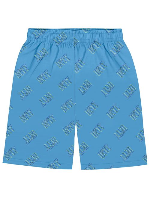 Bermuda Infantil Menino Tactel Estampada Azul Divertto