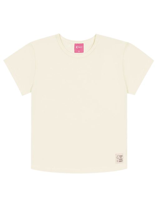 Blusa Básica Infantil Menina Natural Cinti