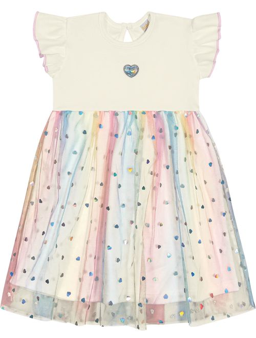 Vestido Bebê Menina Com Tule Natural Cinti