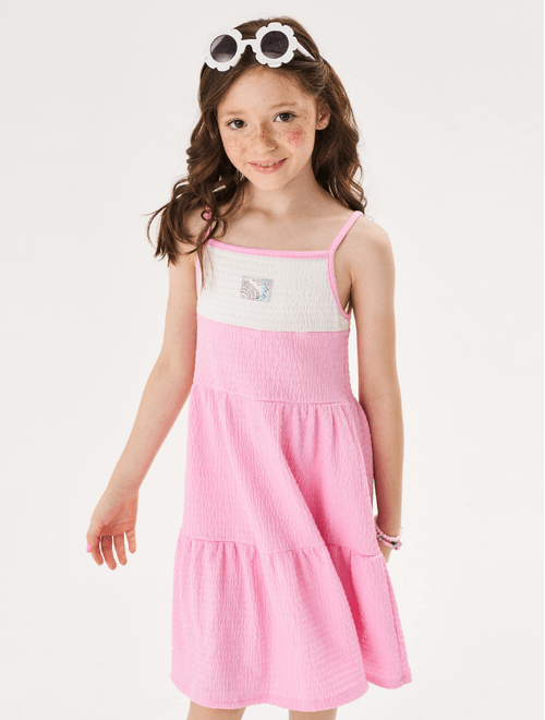 Vestido Infantil Menina Três Marias Rosa Cinti