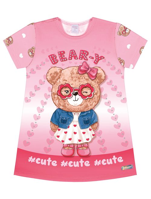 Vestido Bebê Menina Bear Rosa Cinti