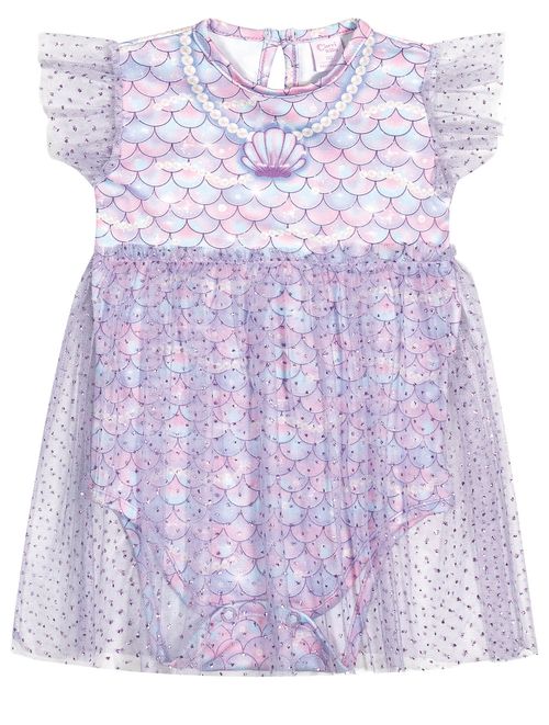 Fantasia Sereia Bebê Menina Vestido Body Lilás Cinti