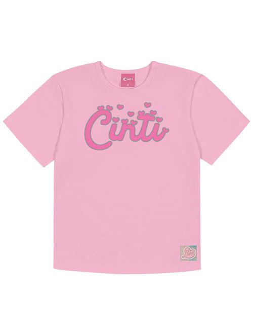 Blusa Infantil Menina Corações Rosa Cinti