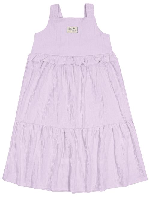 Vestido Midi Infantil Menina Lilás Cinti