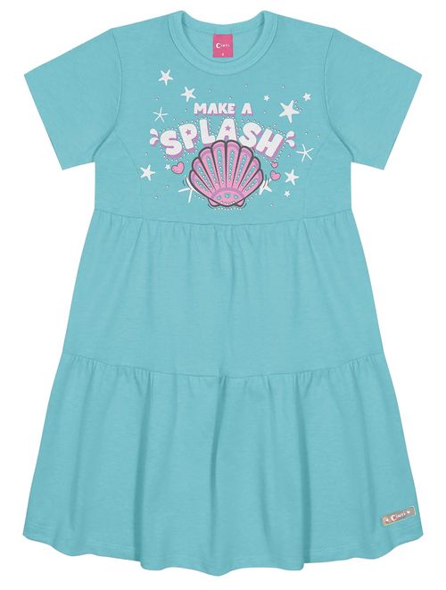 Vestido Infantil Menina Make A Splash Azul Cinti