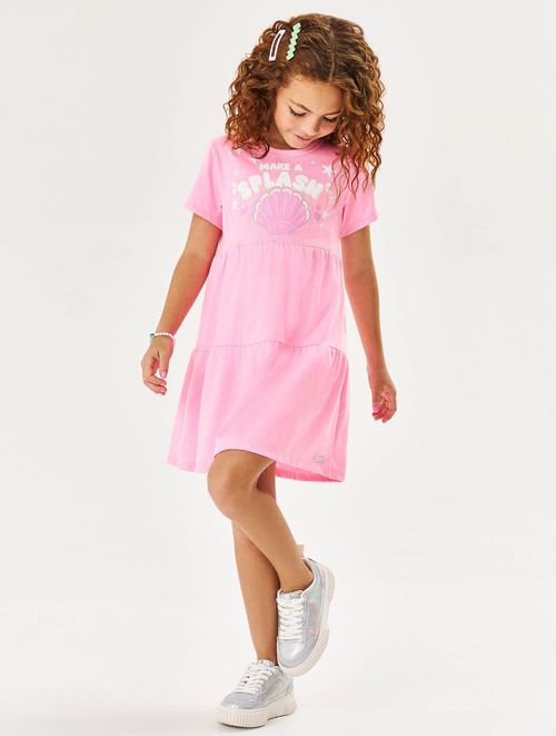 Vestido Infantil Menina Make A Splash Rosa Cinti