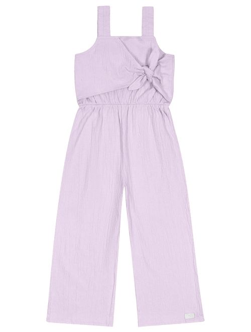 Macacão Wide Leg Infantil Menina Com Laço Lilás Cinti