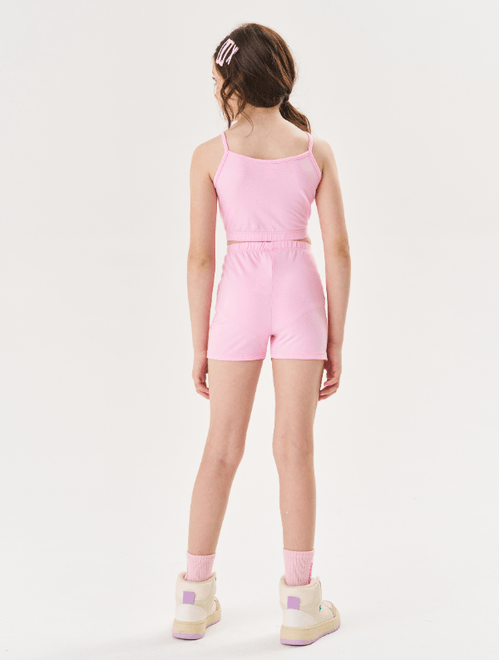 Top Básico Infantil Menina Rosa Cinti