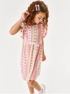 Vestido Infantil Menina Ursinho Rosa Cinti