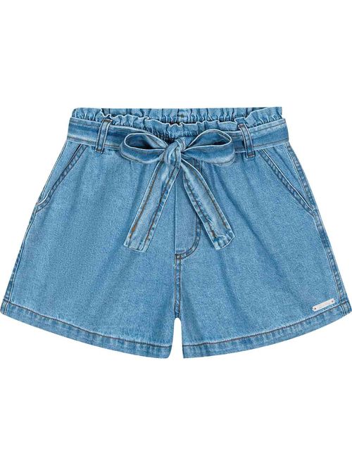 Short Teen Feminino Clochard Jeans Claro Dway