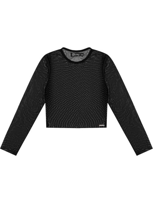 Blusa Cropped Teen Feminino Preto Dway