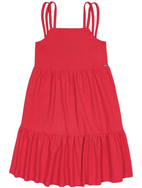 Vestido Teen Feminino Vermelho Dway