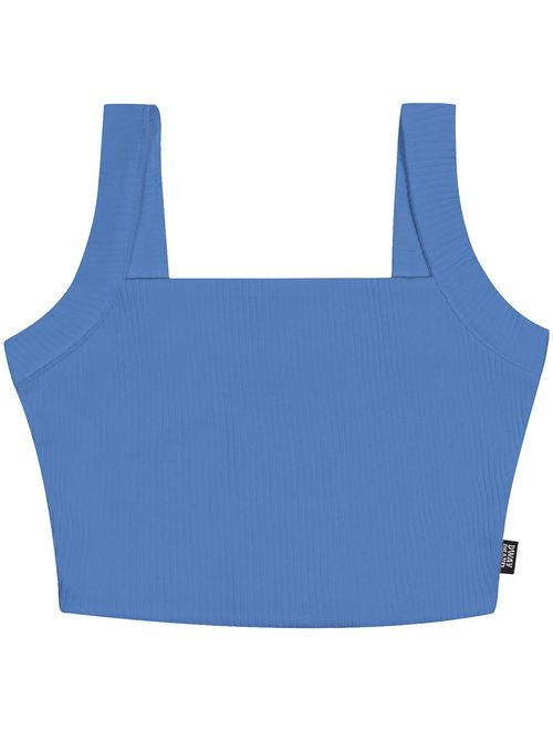 Top Teen Feminino Básico Azul Dway