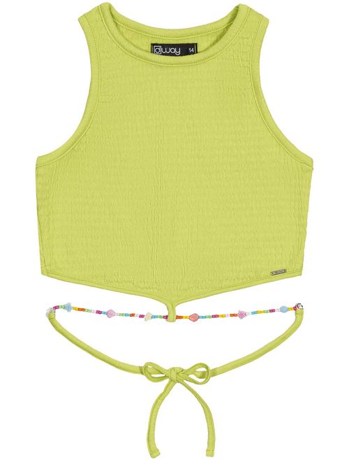 Regata Teen Feminino Com Detalhe Miçangas Verde Dway