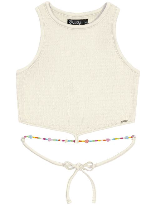 Regata Teen Feminino Com Detalhe Miçangas Natural Dway