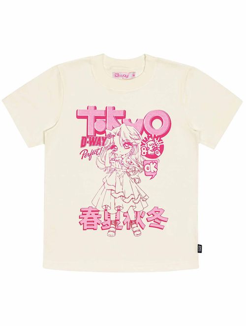 Camiseta Teen Feminino Anime Natural Dway