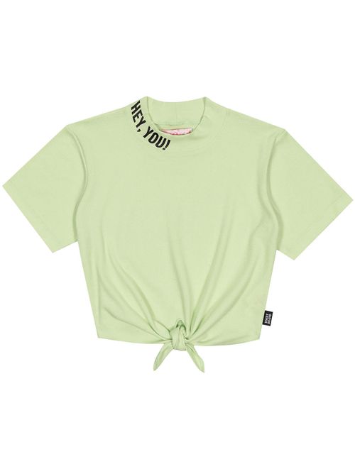 Blusa Cropped Teen Feminino Hey, You Verde Dway